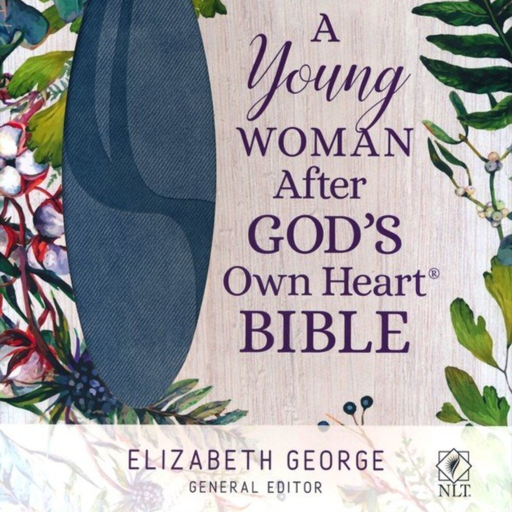 NLT A Young Woman After God's Own Heart Bible--soft leather-look, denim - NWT